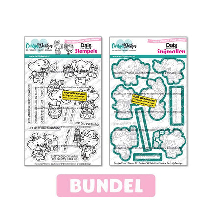 Bundel Stempels & Snijmallen Circus Olifanten CDBD-0001