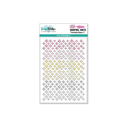 Glitter enamel dots Twinkle stars 1 CDED-0015