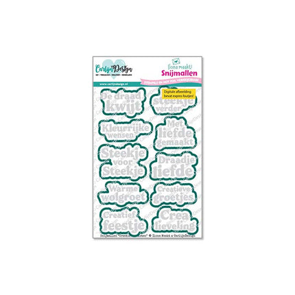Creatieve teksten bijpassende snijmallen CDSN-0354