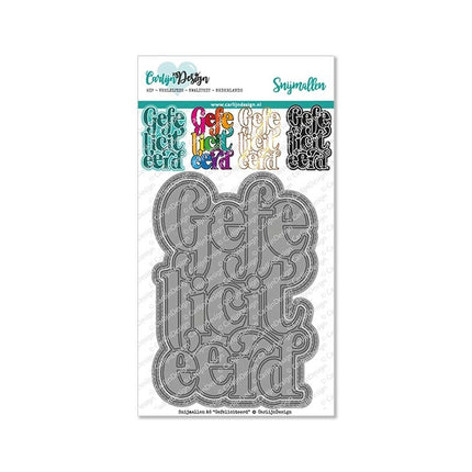 CarlijnDesign A6 Gefeliciteerd snijmallen CDSN-0123