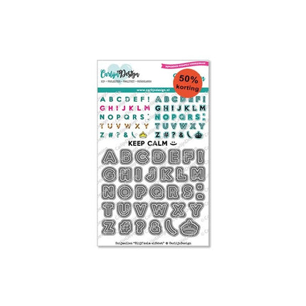 CarlijnDesign Alfabet Blijf kalm snijmallen -50% CDSN-0106B