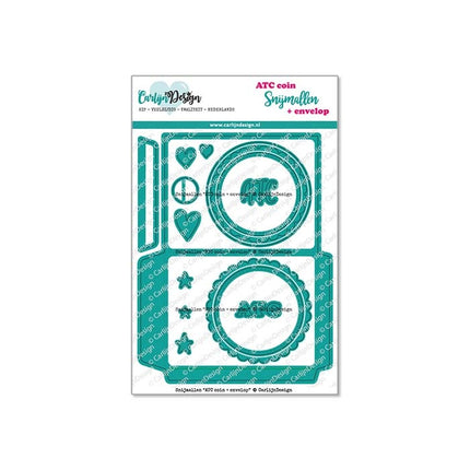 CarlijnDesign ATC coin cirkels + envelop snijmallen CDSN-0248