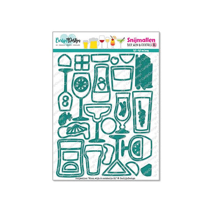 CarlijnDesign Bier, wijn & cocktails XL Snijmallen CDSN-0314