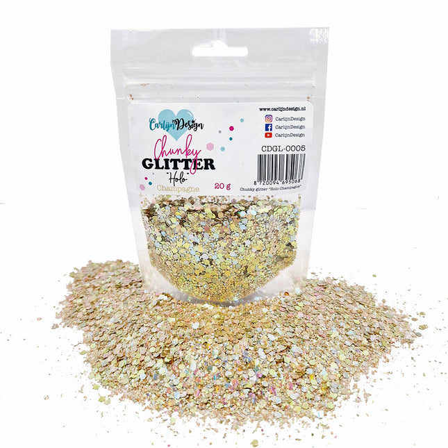 CarlijnDesign CDGL-0005 Chunky glitter Holo Champagne
