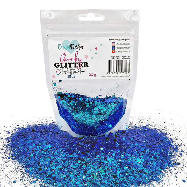 CarlijnDesign CDGL-0015 Chunky glitter Colorshift Rainbow Blue
