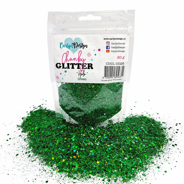 CarlijnDesign CDGL-0026 Chunky glitter Holo Green