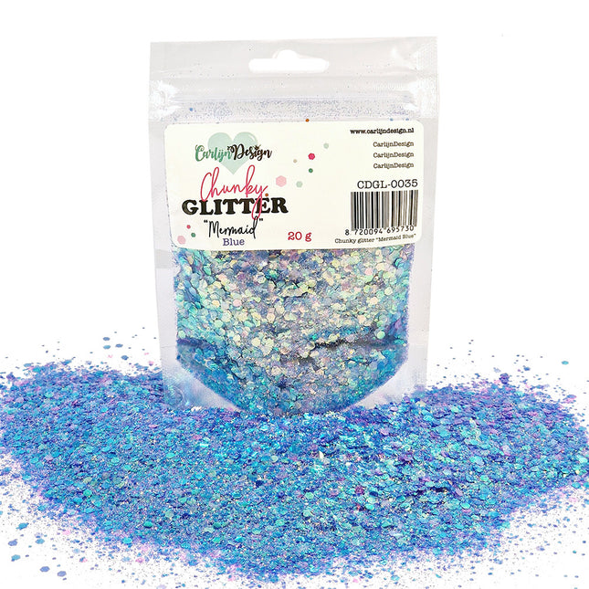 CarlijnDesign CDGL-0035 Chunky glitter Mermaid Blue