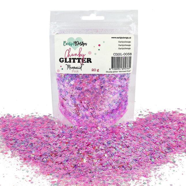 CarlijnDesign CDGL-0038 Chunky glitter Mermaid Pink