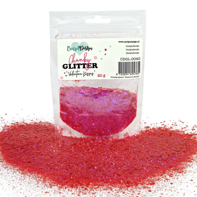 CarlijnDesign CDGL-0040 Chunky glitter Valentine Kisses