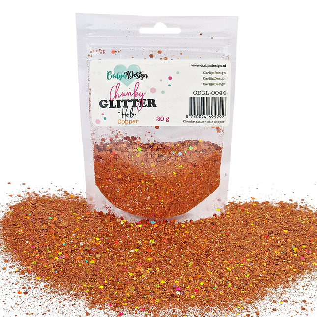 CarlijnDesign CDGL-0044 Chunky glitter Holo Copper