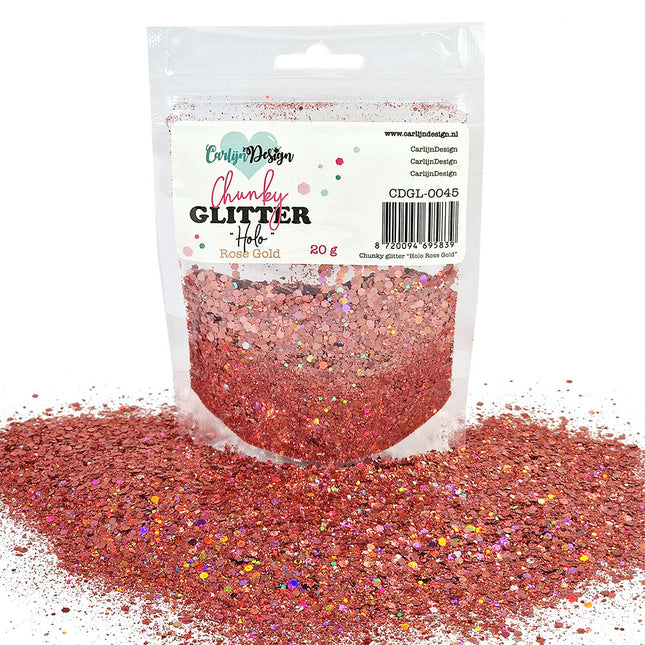 CarlijnDesign CDGL-0045 Chunky glitter Holo Rose gold