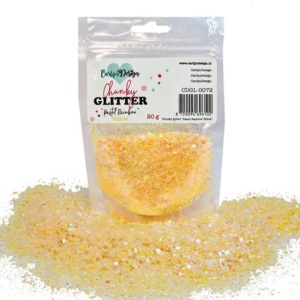 CarlijnDesign CDGL-0072 Chunky glitter Pastel Rainbow Yellow