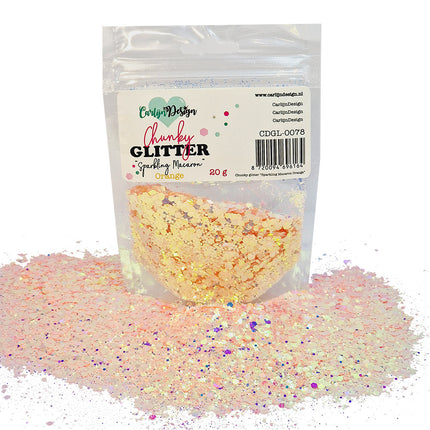 CarlijnDesign CDGL-0078 Chunky glitter Sparkling Macaron Orange