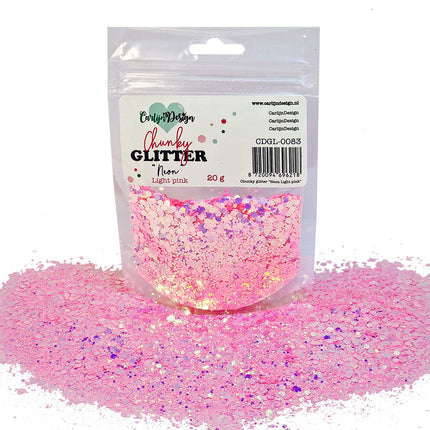 CarlijnDesign CDGL-0083 Chunky glitter Neon Light Pink