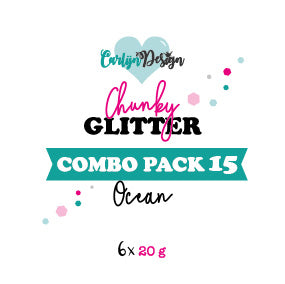 CarlijnDesign Chunky glitter COMBO PACK 15 Ocean 6x