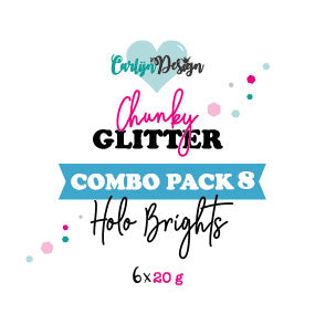 CarlijnDesign Chunky glitter COMBO PACK 8 Holo Brights 6x