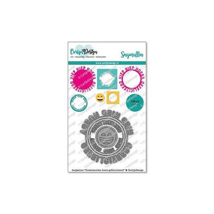 CarlijnDesign Cirkelwoorden Hoera Gefeliciteerd snijmallen CDSN-0043