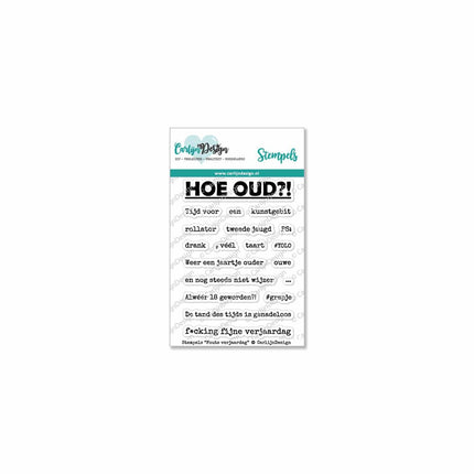 CarlijnDesign Foute verjaardag stempels CDST-0044