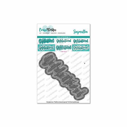 CarlijnDesign Gefeliciteerd groot snijmallen CDSN-0040