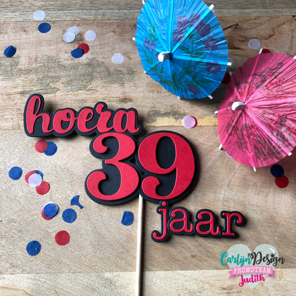 CarlijnDesign Hiep hiep hoera snijmallen CDSN-0218