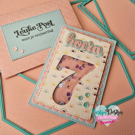 CarlijnDesign Hiep hiep hoera snijmallen CDSN-0218