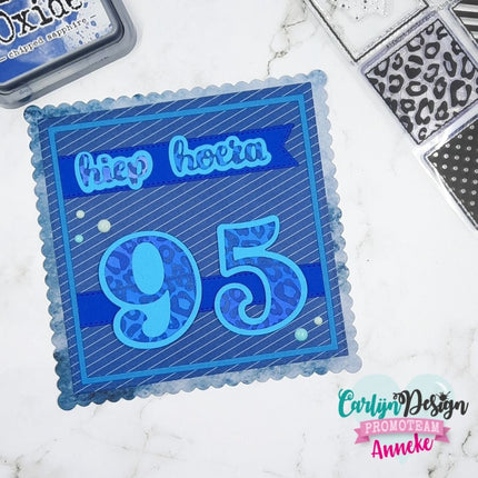 CarlijnDesign Hiep hiep hoera snijmallen CDSN-0218