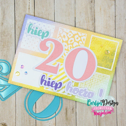 CarlijnDesign Hiep hiep hoera snijmallen CDSN-0218