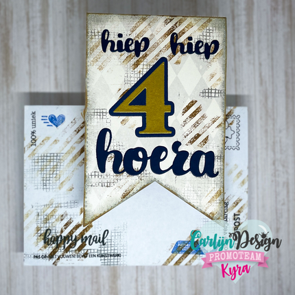 CarlijnDesign Hiep hiep hoera snijmallen CDSN-0218