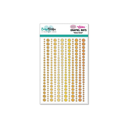 CarlijnDesign Holo Gold Glitter enamel dots CDED-0013