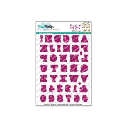 CarlijnDesign Hot foil Alfabet chocoladeletters CDHF-0060