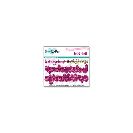CarlijnDesign Hot foil beterschap opkikkertje CDHF-0080