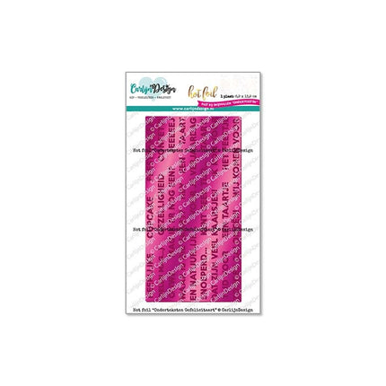 CarlijnDesign Hot foil Onderteksten Gefelicitaart CDHF-0050