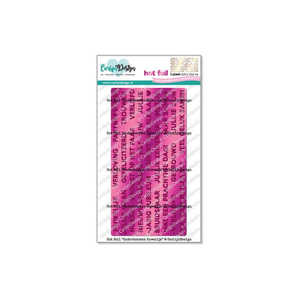 CarlijnDesign Hot foil Onderteksten Huwelijk CDHF-0071