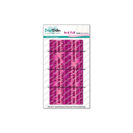 CarlijnDesign Hot foil Onderteksten Verhuisd CDHF-0075