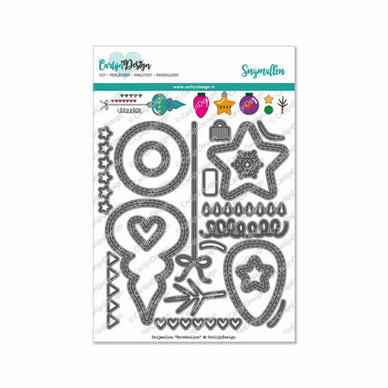 CarlijnDesign Kerstballen groot snijmallen CDSN-0028