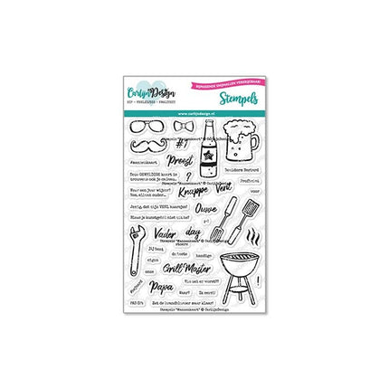CarlijnDesign Mannenkaart stempels CDST-0101