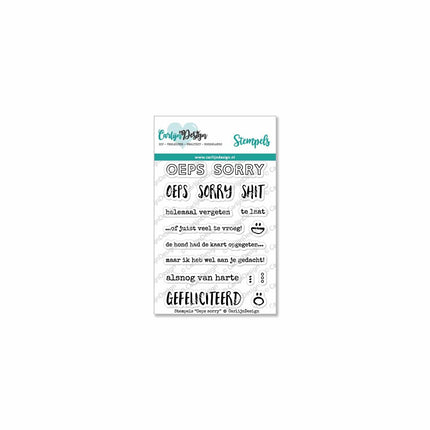 CarlijnDesign Oeps sorry stempels CDST-0032
