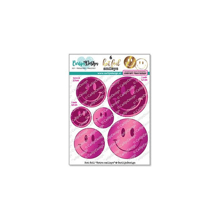 CarlijnDesign Retro smileys hot foil CDHF-0058