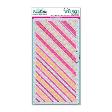 CarlijnDesign Slimline strepen zuurstok stencil CDSC-0015