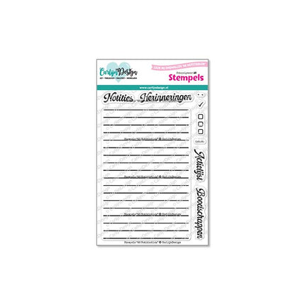 CarlijnDesign Stempels A6 Notitieblok CDST-0141