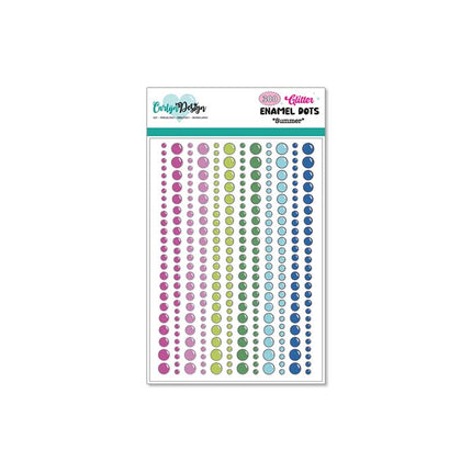 CarlijnDesign Summer Glitter enamel dots CDED-0008