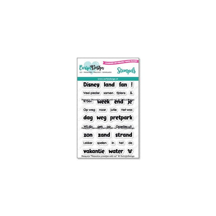 CarlijnDesign Vakantie praatjes add-on stempels CDST-0125