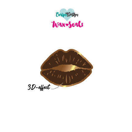 CarlijnDesign Waxzegel 38 3D Kus CDWX-0061