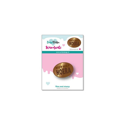 CarlijnDesign Waxzegel 43 los Hiep Hiep Hoera CDWX-0072