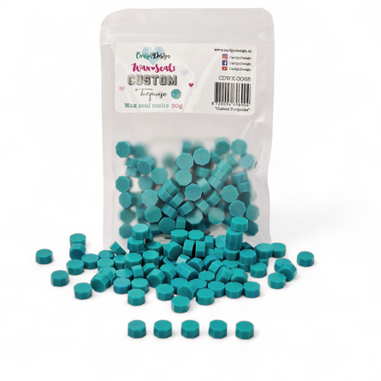 CarlijnDesign Waxzegel melts Custom Turquoise CDWX-0068