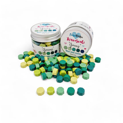 CarlijnDesign Waxzegel melts Greens CDWX-0036