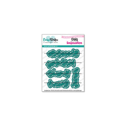 DaisCreaPlace Choco Friends words Snijmallen CDSN-0333