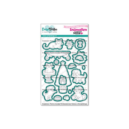 Gemaakt door Rowena Kerst vriendjes Snijmallen CDSN-0318