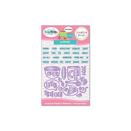 Jocelijne Design Snijmallen + stempels Koffietijd CDJD-0063