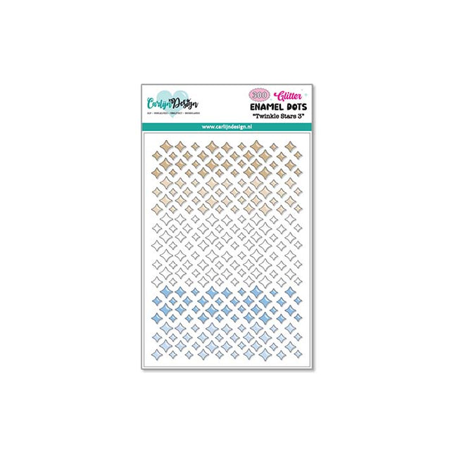 Glitter enamel dots Twinkle stars 3 CDED-0017